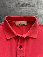 (S) Stone Island Slim Fit мъжка поло тениска (изрязан етикет)